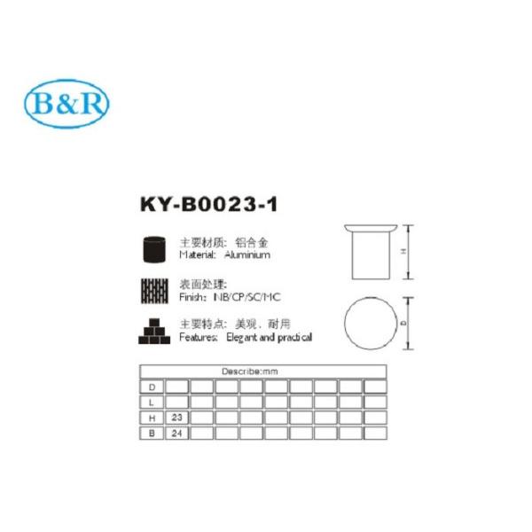 23 Mm Height Aluminum Alloy Handles B0023 Cheap Furniture Handles Knobs