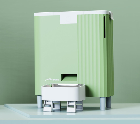 6L Hopper Cat Dry Food Dispenser Tilted For Small Medium Dogs