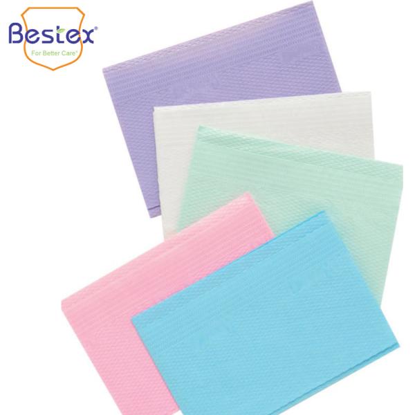 Custom Printed Paper 19gsm Film 14gsm Disposable Dental Bibs