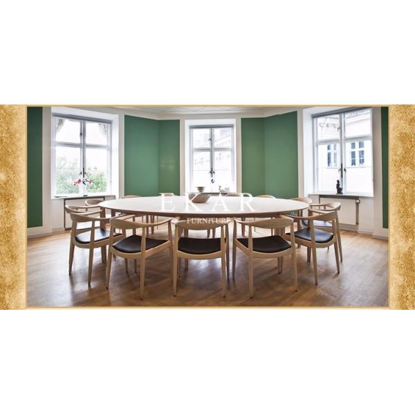 Ash Wood Armchair Woven Leather Dining Funiture Modern Chair