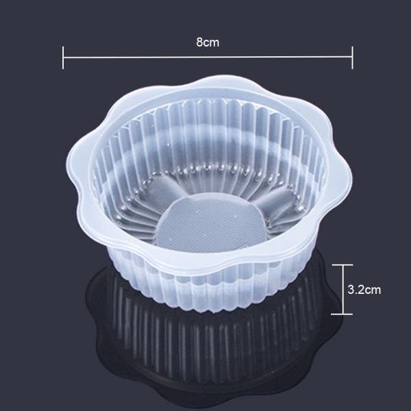 White φ7*3cm Mooncake Plastic Pastry Packaging