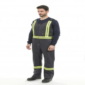 Quality HRC2 Anti Static Fire Retardant Overalls EN1149-3 100% Cotton for sale