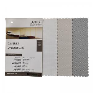 Quality White Beige Grey 3% openness 30% polyester and 70% PVC solar screen roller blinds fabrics for sale