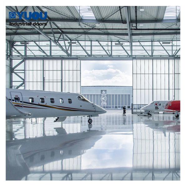 High Density Aviation Hangar Doors Panel Steel Airplane 10m height Customized 12m/min
