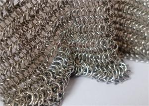 China Stainless Steel Chain Mail Metal Mesh Curtains 0.53x3.81mm Used For Fire Guard Screens on sale