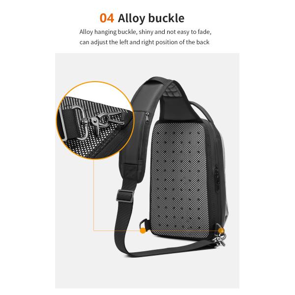 All Seasons 6L Oxford Textile Chest Sling Bags 17*10*30cm