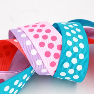 Quality logo dot printed ribbon silk screen for sale