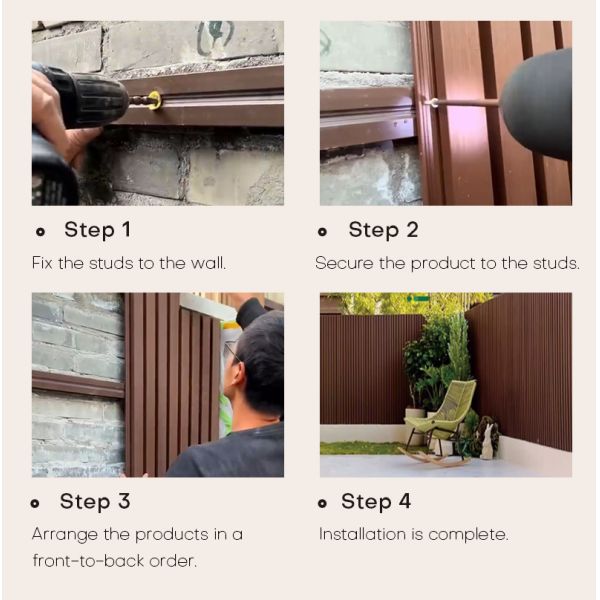 Outdoor Waterproof WPC Wall Cladding Decorative Exterior Cladding Panel for Wall Cladding Outdoor WPC Wall Panel