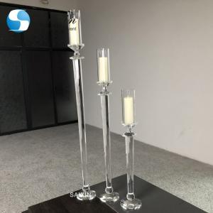 Clear Glass Pillar Candle Holders Wedding Table Center Pieces 115CM