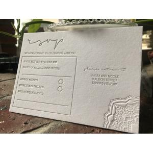Letterpress Printing Custom Wedding Invitations Cards Elegant Design 12*17cm