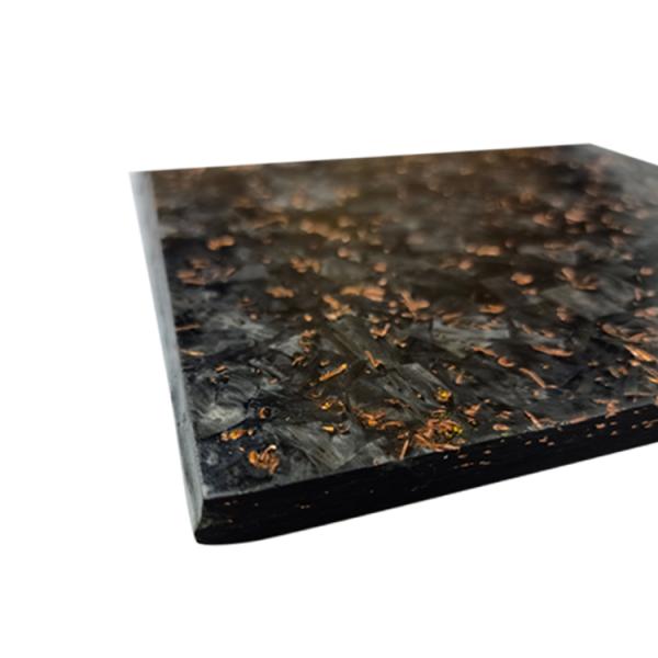 High Strength Marble Carbon Fiber Sheet 9mm Forged Plate with Red Copper Chopper