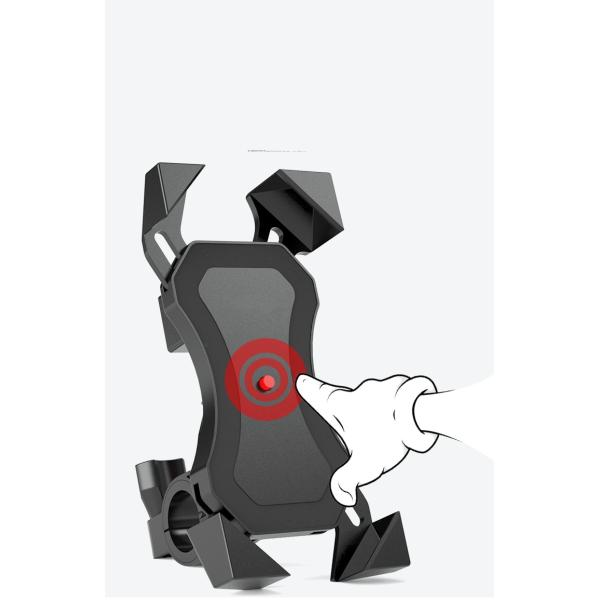 4" To 6.5" Motorcycle Phone Holder ABS Rear Mirror Handlebar Stand