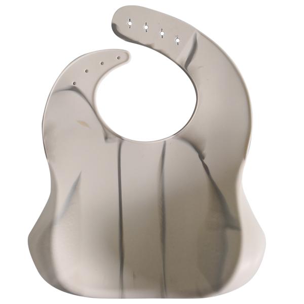 New Product Full Printing Marble Silicone Baby Bib for dinner