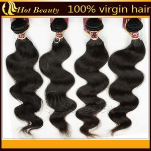 Quality Natural Black Virgin Human Hair Extensions Body Wave for sale