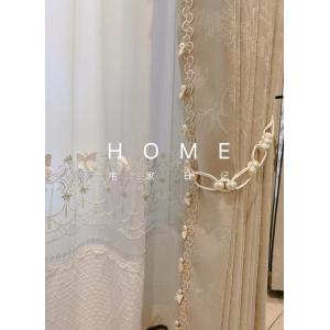 Hollowed White Cotton Lace Embroidery Muslin Curtains Blackout Window Hotels