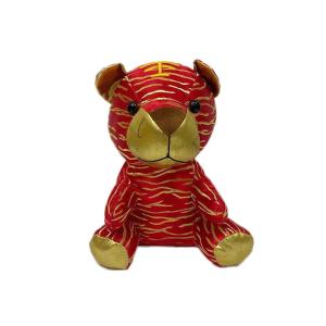 Quality Artificial Chinese Style Tiger Plush Doll With Golden Embroidery Thread for sale