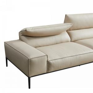China Elegant Half Leather Recliner Sofa Modern Corner Lounge 3 Seater Sofa on sale