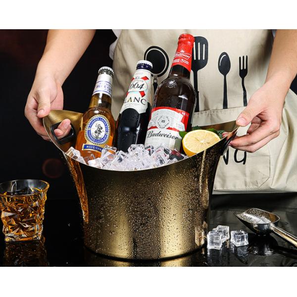 ISO9001 Stainless Steel Wine Container 3L Personalised Wine Cooler Bucket