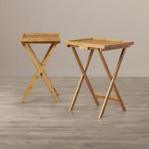 foldable bamboo sofa snack tv tray table
