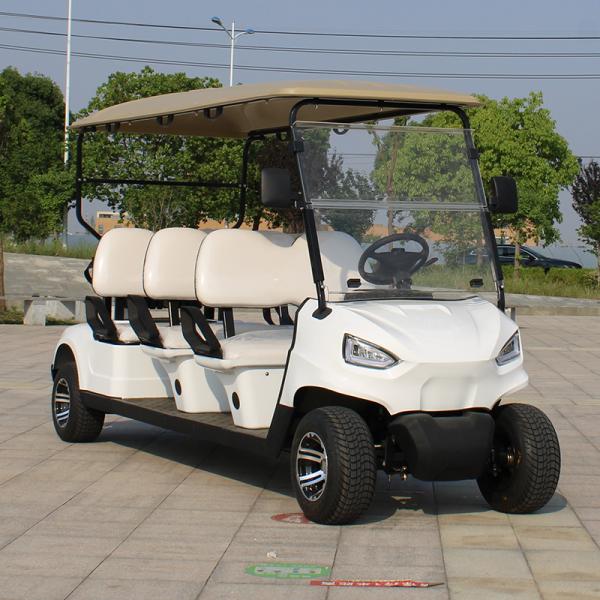 Tire Size 205/50-10 Tire diameter 18.1in 460mm Powerful 4KW AC Motor Electric Golf Cart 2024 6 Seater Transport Passenger