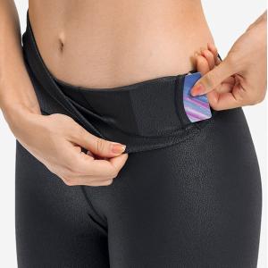 Buy cheap Hidden Pocket Yoga Pants Nude Gilded Women Matte Faux Leather Leggings from wholesalers