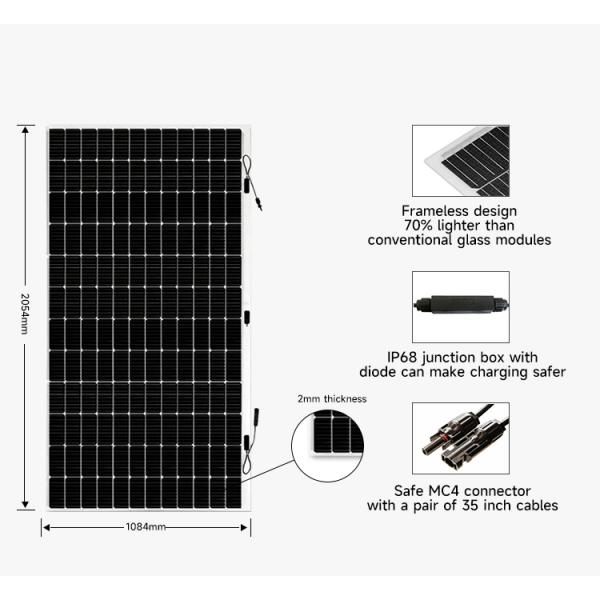 430w Flexible Monocrystalline Solar Panel Sunman Solar Panel For Boat RV