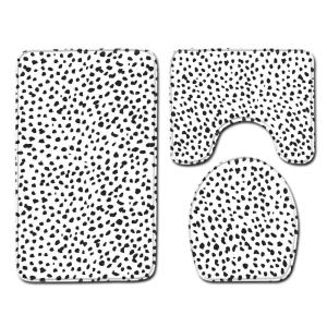 Animal Leopard Patterned Three Piece Bathroom Mats Rugs OEM ODM