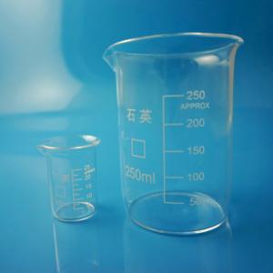 Quality Cylinder Quartz Glass Measuring Cup High Strength For Scientific Laboratory for sale