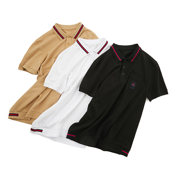 Men's Casual Style Polo Shirt Short Sleeve and Customized Logo with Breathable Fabric