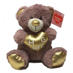 Quality Super Soft 0.25M 9.84in Valentines Day Plush Toys Teddy Bear With Heart On Chest for sale