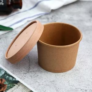 Quality Logo Printing Noodle Disposable Paper Soup Cups With Lid for sale