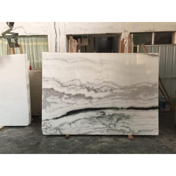 China Panda White Flooring Counter Kitchen Marble Stone Slab Black Wave Natural Stone