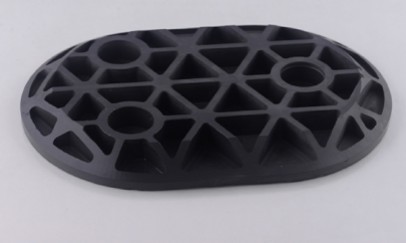 Oval Porous Grid Black Ceramic Disc - High-Temperature Silicon Carbide Ceramic Filter & Heat Sink Component