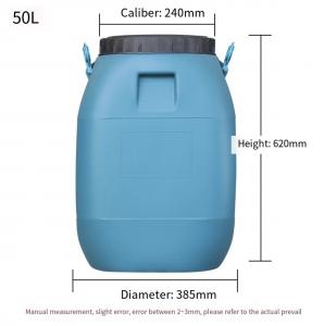 Quality Customized HDPE Plastic Container Square 50L With Screw Lid Handle for sale