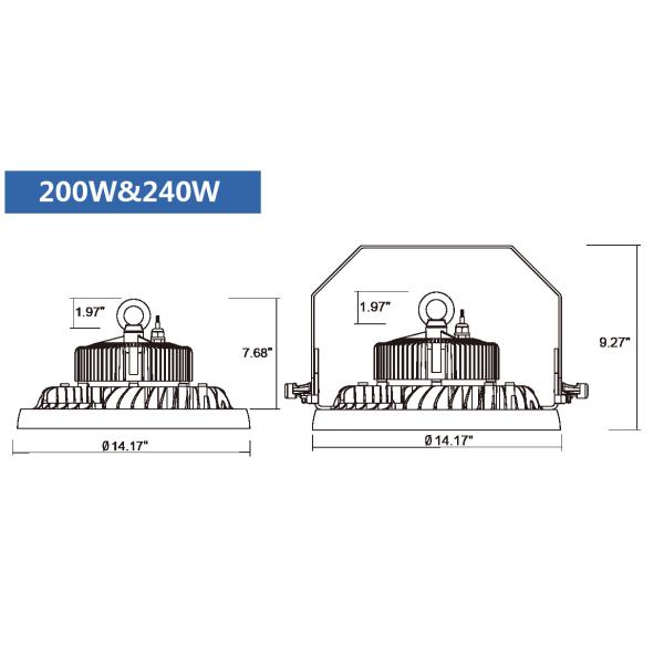 Waterproof Industrial CE ROHS SMD3030 LED UFO High Bay Light