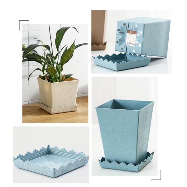 Quadrate 13cm Coloured Polypropylene Reusable Plastic Plant Pots