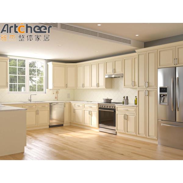 Modular Shape Solid Wood Modern Shaker Cabinets Traditional For Modern Homes