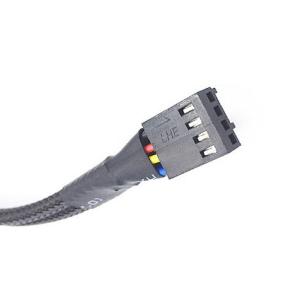 3 4 Pin Power Extension Cable , Braided Power Harness Cable
