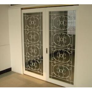Quality white color wrought iron glass for sale