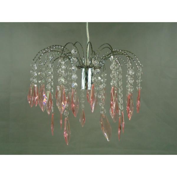 Buy Romantic Pink Acrylic Lamp Shades D250*H180 3 Way Gimbal at wholesale prices