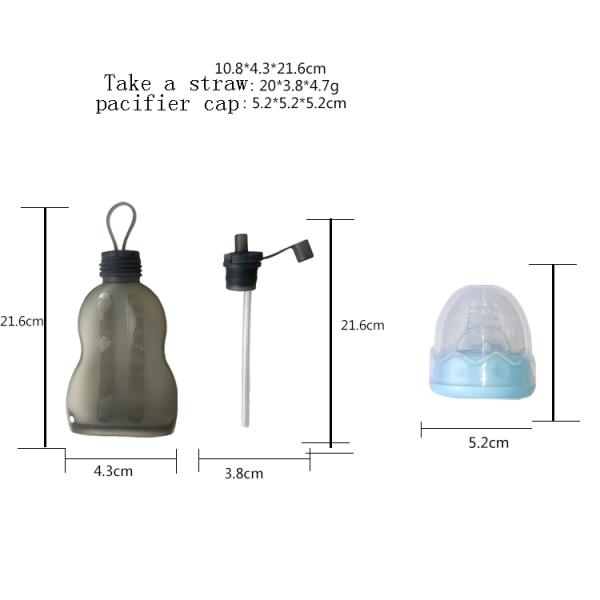 300ml Baby Silicone Products Medium Flow Silicone Milk Storage Bag Customized