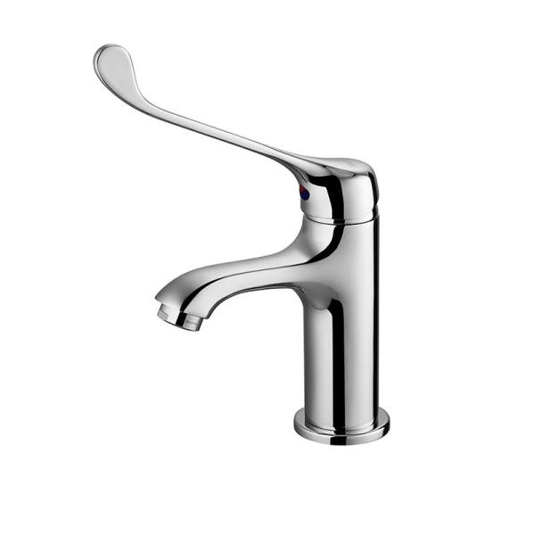 Bathroom Mixer Taps Washroom Basin Faucet Chrome Single Lever Hot Cold Water Basin Tap