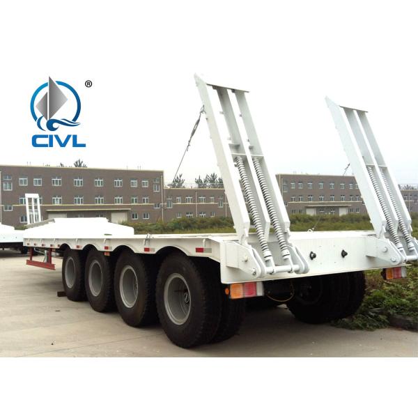 Low Floors Transport Heavy Vehicles Low Bed Semi Trailer