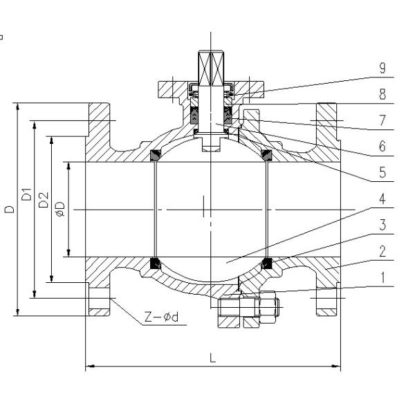 CF3M ANSI150 Stainless Steel Ball Valve 2 Pieces Full Port with ISO5211 TOP