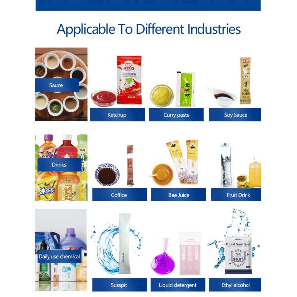 PLC Control Automatic Liquid Packaging Machine For Jelly Filling Water Sealing