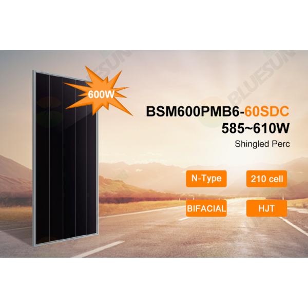 Germany Solar Panel 600W 590W 580W Shingled Mono Bifacial Solar Panel 600 Watt Hjt Solar Panel Price