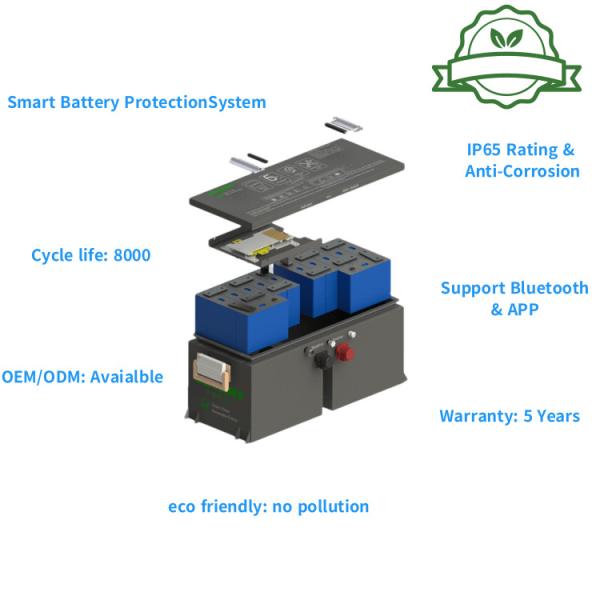 205ah 48v Lifepo4 Golf Cart Battery Compact Smart Bms Golf Cart lithium Batteries
