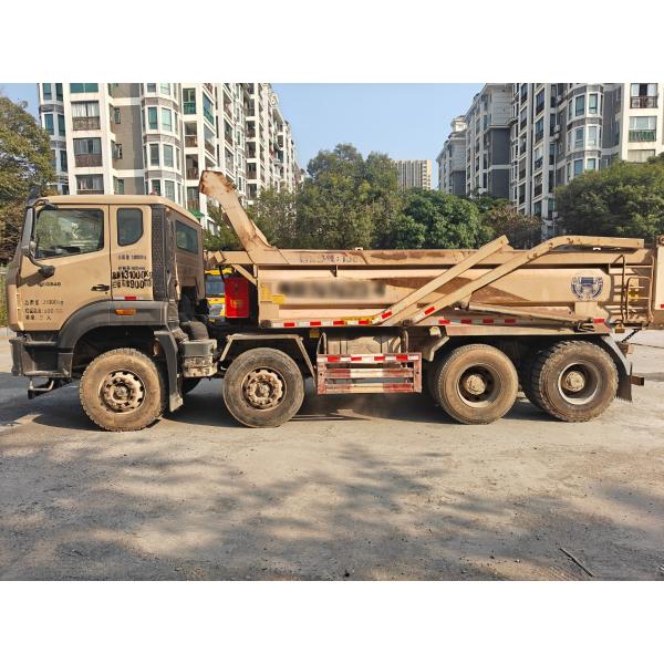 Two Seat Yellow Second-hand Howo Dump Truck Produced in 2019