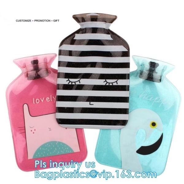 Winter Outdoor Pvc Hot Water Bottle Bag, pvc hot water bag fomentation, Water Bottle Ice Bag With Knitted Covers, water