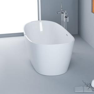 Modern Acrylic Freestanding Bathtub Oval Shape Fresh High Glossy